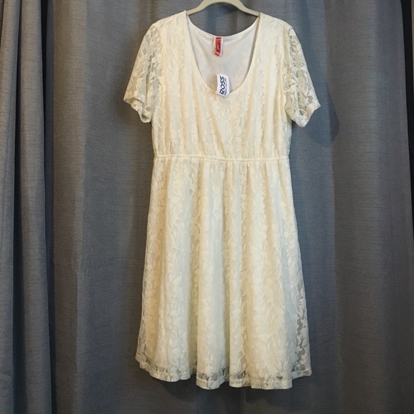 White Lace Dress - Plus Size 2X