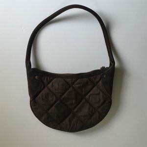 JCrew quilted bag with suede detail