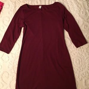 Cranberry 3/4 sleeve Fitted Dress
