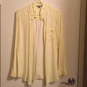 Light yellow button up blouse