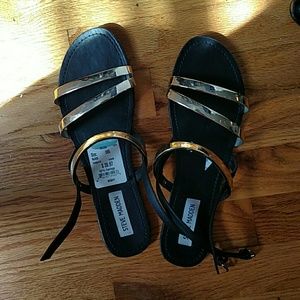 Cute black and gold sandals