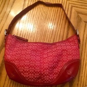 Red authentic Coach shoulder bag