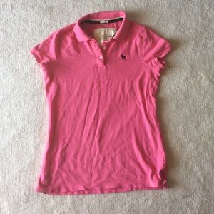 Hot pink Abercrombie polo