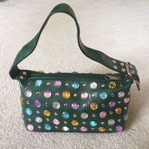 Green fashion purse