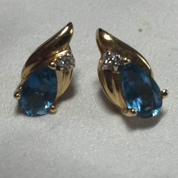 Blue topaz earrings