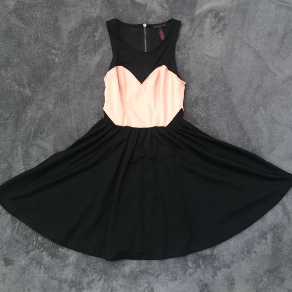 Material Girl mesh tank skater dress