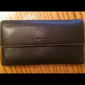 Kate Spade black leather wallet