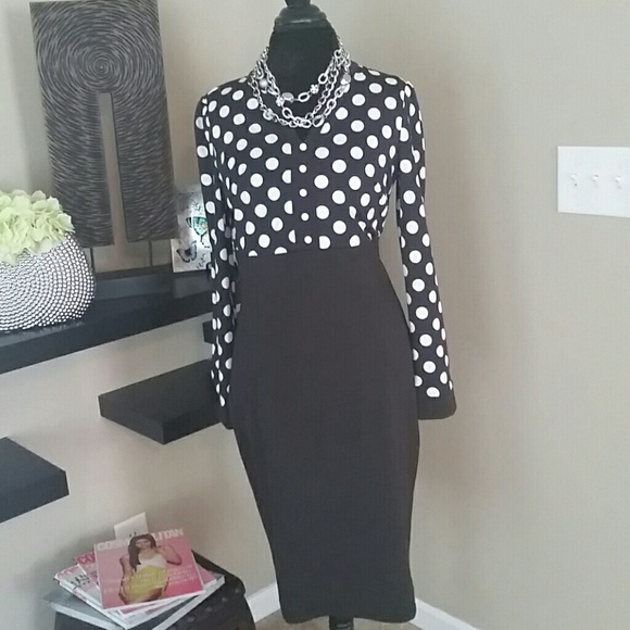 Black & White Pokadot Dress