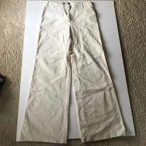 Jcrew wide leg cream corduroy pants