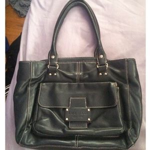 Kate Spade black leather shoulder bag