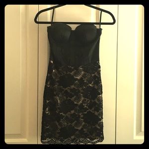 Strapless bebe cocktail dress