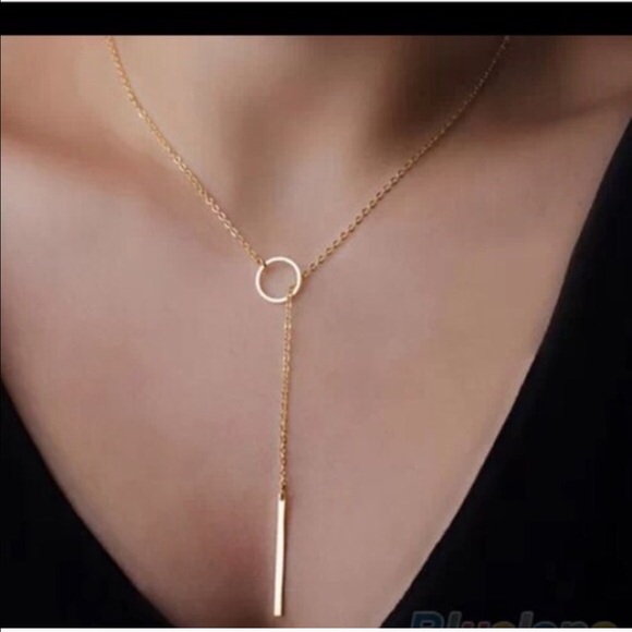 Jewelry - Chic dainty minimalist Y bar necklace