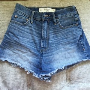 Medium Wash Abercrombie and Fitch Shorts