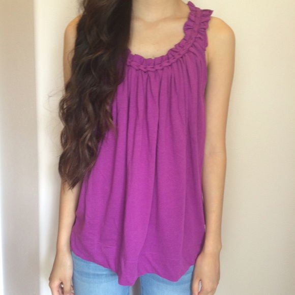 Purple Braided Tank Top