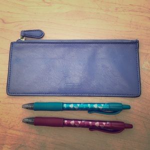 Coach textured leather coin pouch!