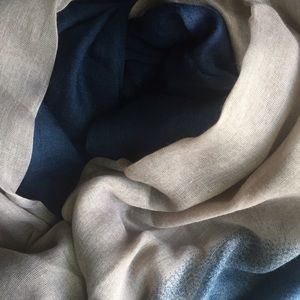 Navy Blue/Nude Duo Maxi Scarf