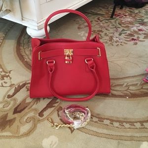 Red medium size handbag
