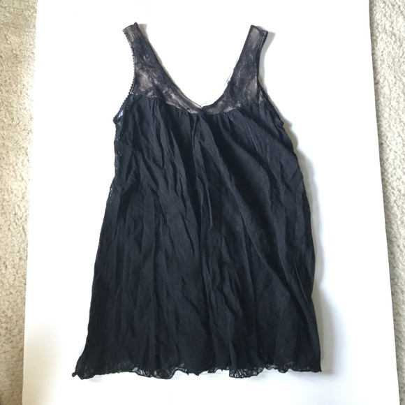 Anthropologie (Only Hearts)  black lace tank