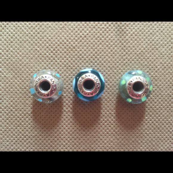 Pandora glass charms.