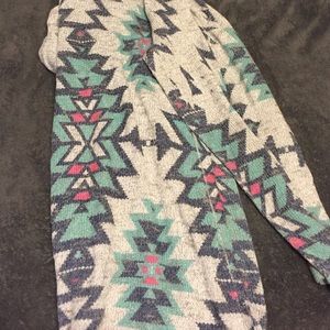tribal print cardigan