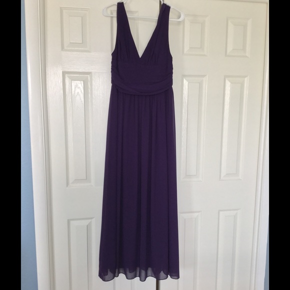 Dark Purple Chiffon Dress