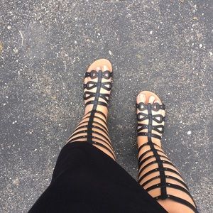 Wide calf gladiator sandals