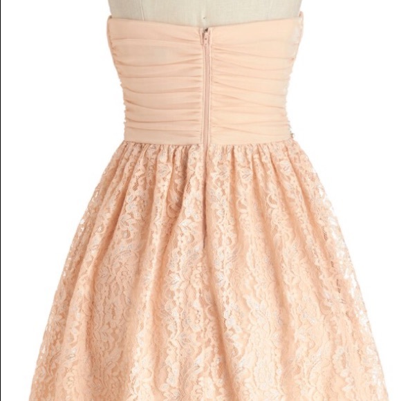 REDUCED Peachy/pink Rhine-Stone embellished dress - Picture 3 of 4