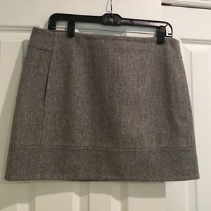 Grey wool mini skirt