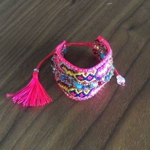 New hot pink tribal bracelet