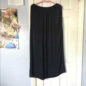 Flowy navy blue side slit maxi skirt Sz. large