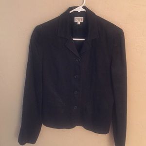Ann Taylor Loft black linen blazer