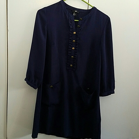 H&M Navy mini smock dress