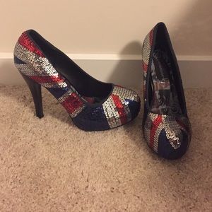 Union Jack high heels