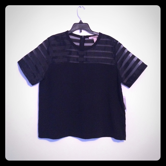 Black Polyester Blouse/Top