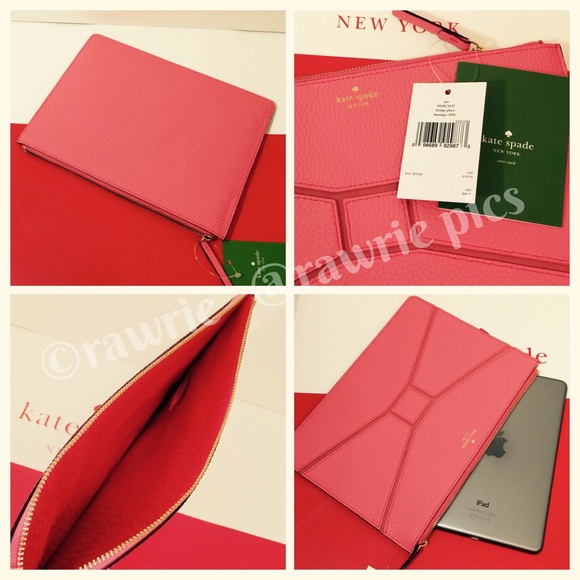 SALE New Kate Spade leather large bow tie pouch - Picture 2 of 4