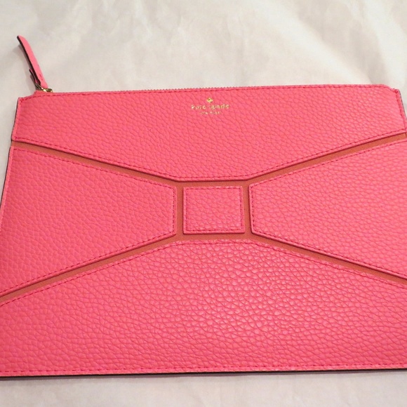 SALE New Kate Spade leather large bow tie pouch - Picture 4 of 4