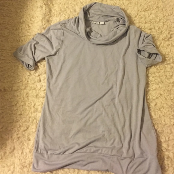 Classic Grey Cato Cowl Neck Short Sleeve Large