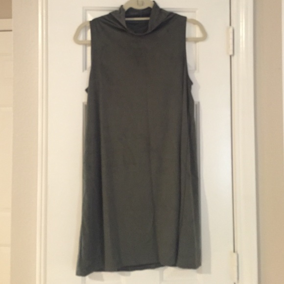 Suede Mock Neck Dress - Picture 1 of 1