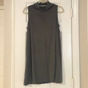 Suede Mock Neck Dress