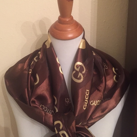 Large Square Polyester Scarf - Picture 2 of 4