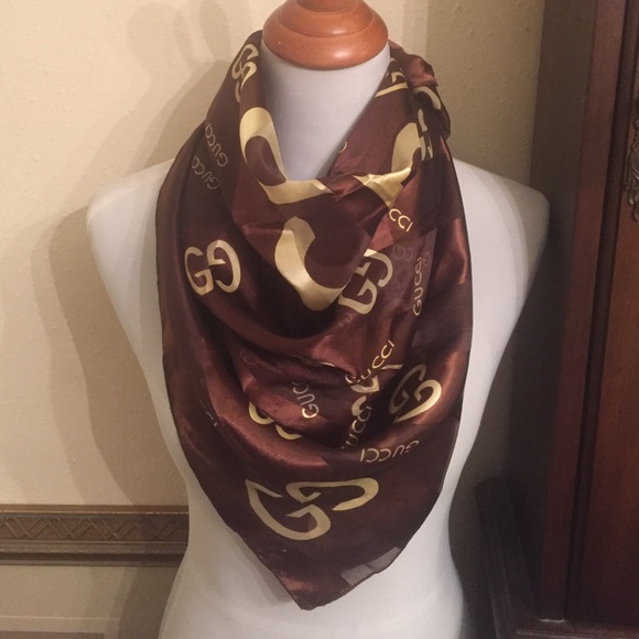 Large Square Polyester Scarf - Picture 3 of 4