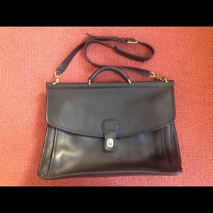 Vintage black authentic Coach cross body bag