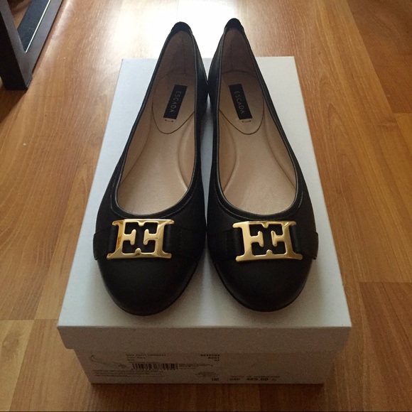 ESCADA Logo Ballet Flats