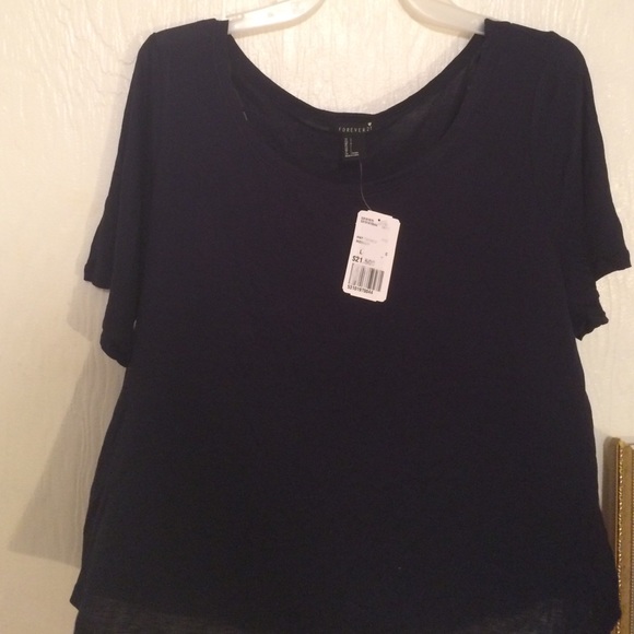 Midnight blue crop top Forever 21!