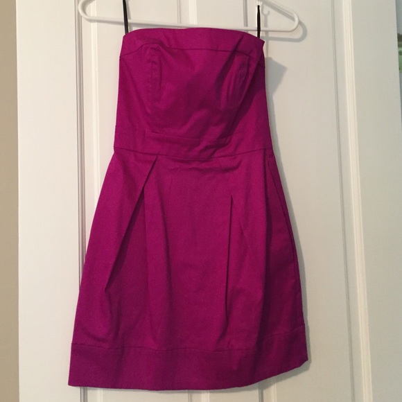 French Connection magenta strapless minidress