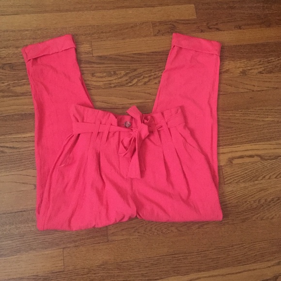 Urban Outfitters High Waisted Pants Coral Bright