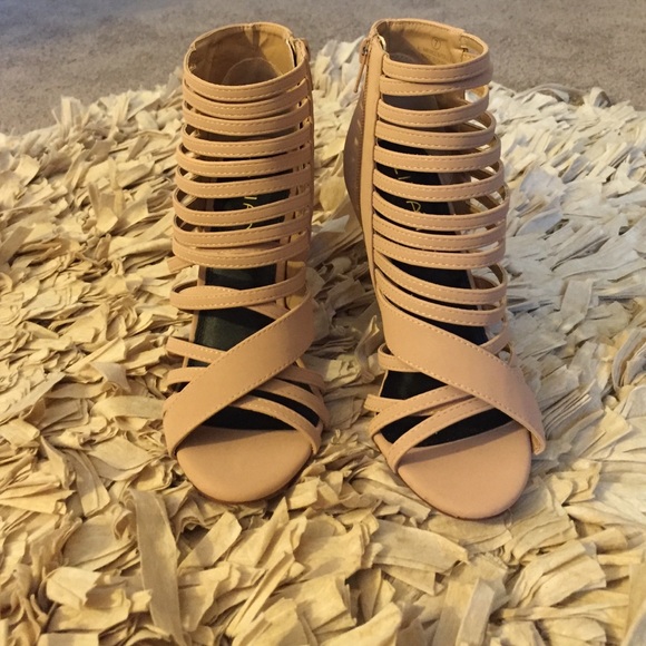 Nude Strappy Heels
