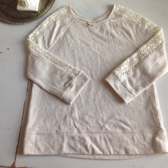 Merona - S - Cardigan w lace sleeve embellishment