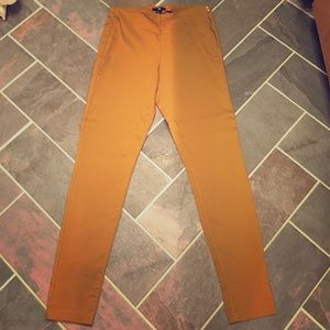 H&M Mustard Yellow Slim Leg Pants