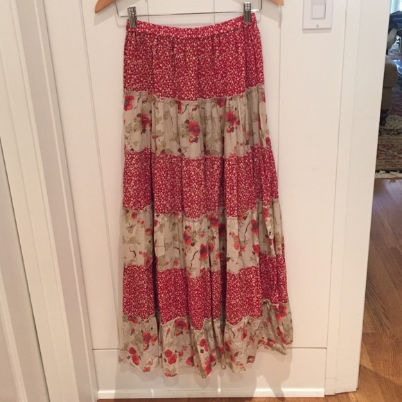 Forever 21 Boho Maxi Tiered Skirt